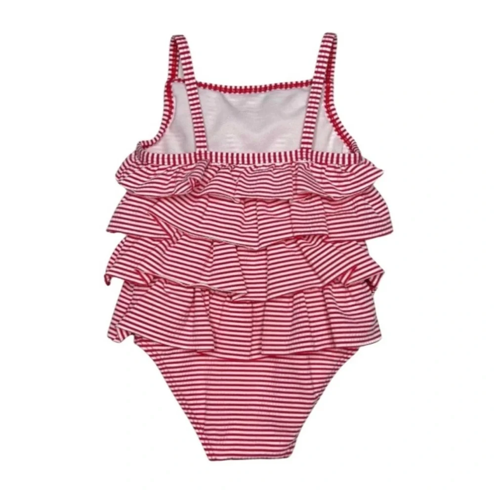 Baby Boden Seersucker Ruffle‎ Swimsuit